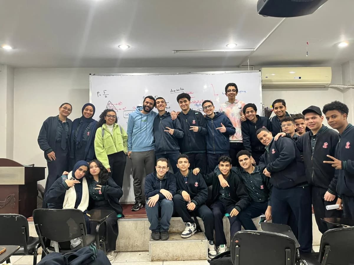 Dr. George Kamal with his students